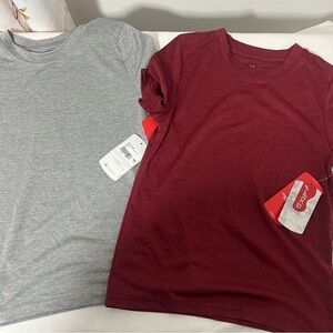 BCG Boys NWT XS (6-7) Maroon & Gray Short Sleeve Tees Casual Comfort School